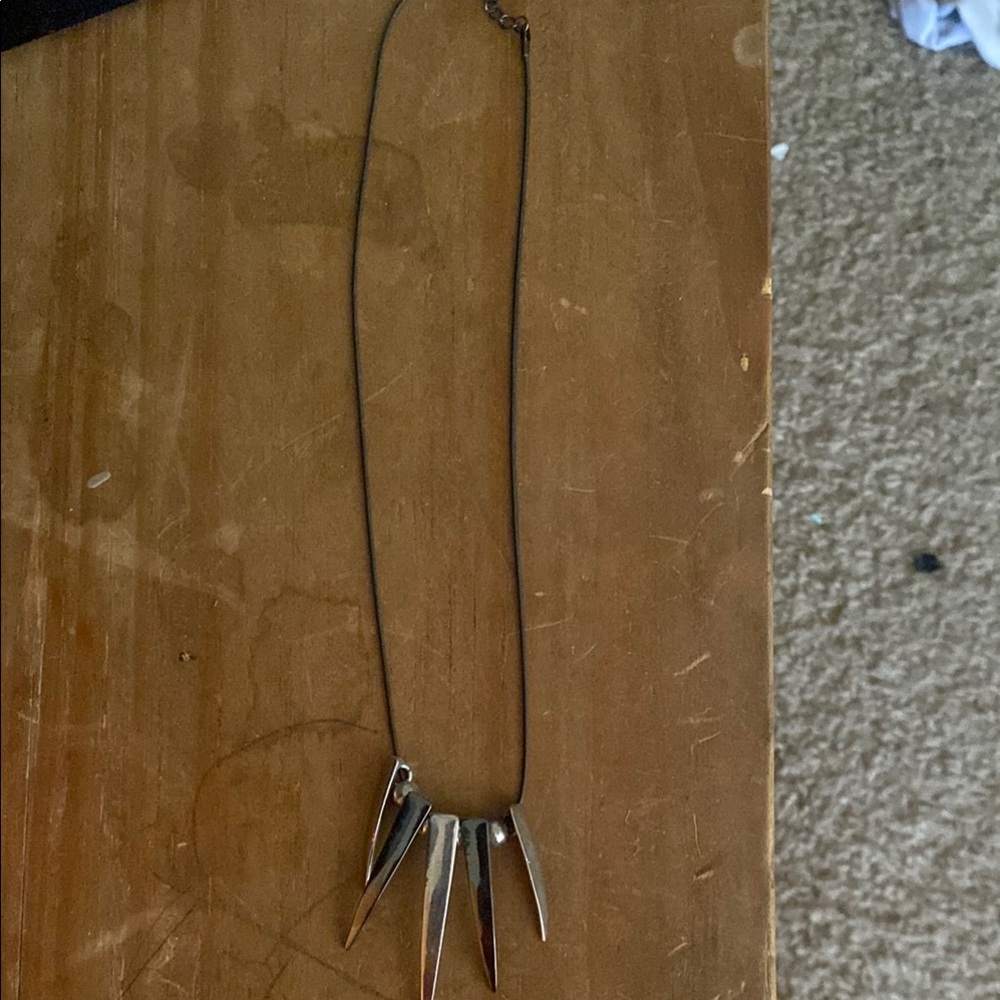 Silver Spike Pendant Necklace